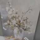 Bexzeak Still Life Flowers Bathroom Canvas Wall Art, 24"L x 16"W