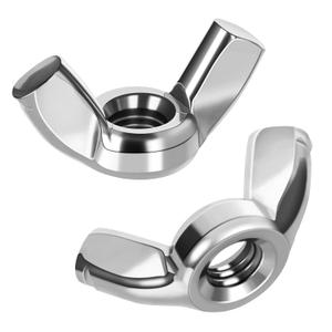 MewuDecor M5 Wing Nuts, Stainless Steel 18-8 (304), Parts Hurrican Screws Hand Twist Tighten Ear Butterfly Nut, 50 PCS