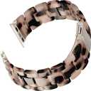 Compatible with Apple Watch Band 41mm 40mm 38mm 42mm 44mm 45mm 46mm 49mm, Light Fashion Resin Tortoise iwatch Band Women for Apple Watch Series 10 Series 9 8 7 6 iWatch SE 5 4 3 2 1, Ultra 2 1
