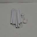 SISELBA 2 Pack Adjustable Tension Curtain Rods 32 to 64 Inches, Stainless Steel Shower Curtain Rods Spring Tension, No Drilling 7/8" Tension Rods for Window, Bathroom, Doorway, Room Divider, White