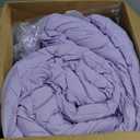 Elegant Comfort 1845 Premium 7-Piece Twin Size Bag, Super Cozy Bed Sheets and Comforter Set, Wrinkle and Stain Resistant, Microfiber, Lilac/Purple, Queen