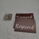 8 PCS Hanging Wooden Reserved Signs Rustic Reserved Seating Signs for Weddings Special Events Chairs Chair Hanging Sign Church Pews Restaurant Doorways