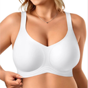 Vertvie Bras for Women No Underwire Wireless Support Bra Underarm-Smoothing Seamless Push Up Full Coverage T-Shirt Sports Bra, 2XL