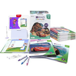 BYJU’S Learning: Disney, 1st Grade Premium Edition (App + 8 Workbooks) Ages 5-7, Featuring Disney & Pixar Characters - Learn Reading, Addition/Subtraction, Writing & Phonics - Osmo Fire base included
