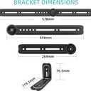 HCMOUNTING Soundbar Mount Bracket, Sound Bar Mounts Under TV or Above TVs Fits Most Sound Bars Up to 20 Lbs, Soundbar TV Mount with 180 Adjustable