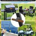 Magnetic Stogie Holder for Golf Cart,Universal Golf Cart Silicone Magnetic Holder Clip Mount Adjustable Fits 20 to 70 Ring Gauge Design, Attach to Metal & Stainless Steel Fits Golfing (Grey) (Gray)