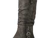 GLOBALWIN Women's Chunky Low Heels Boots Knee High Boots For Women, 6.5