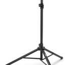 On-Stage SS7761B All-Aluminum Speaker Stand (Folding Portable Tripod Loudspeaker Stand, Nonslip Rubber Feet, Height Adjustable, Locking Pin, Mounts PA Speakers with 1 3/8 or 1 1/2 Sockets, Black)
