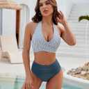 Blooming Jelly Womens Tummy Control Bathing Suits Modest High Waisted Bikini Sets Cute Halter 2 Piece Swim Suit 2026 (L)