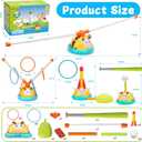 Outdoor Toys for Kids 4-8, 4-in-1 Musical Jump Toy, Toss Ring & Baseball Game, Indside Outside Active Play Sports Toy for Toddlers Ages 3-5, for Boys Girls 3 4 5 6 7 8