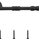 WellMade 6" Hook and Eye Latch for Door, Rust-Proof Door Latch, Privacy Hook Lock for Doors, Gate, Barn, Cabin, Window with 4 Screws (1 Pack, Black)