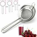 Generic Stainless Steel Kitchen Strainer Set, 3 Pieces, Fine Mesh, Small Colander Included, Silver, 32330
