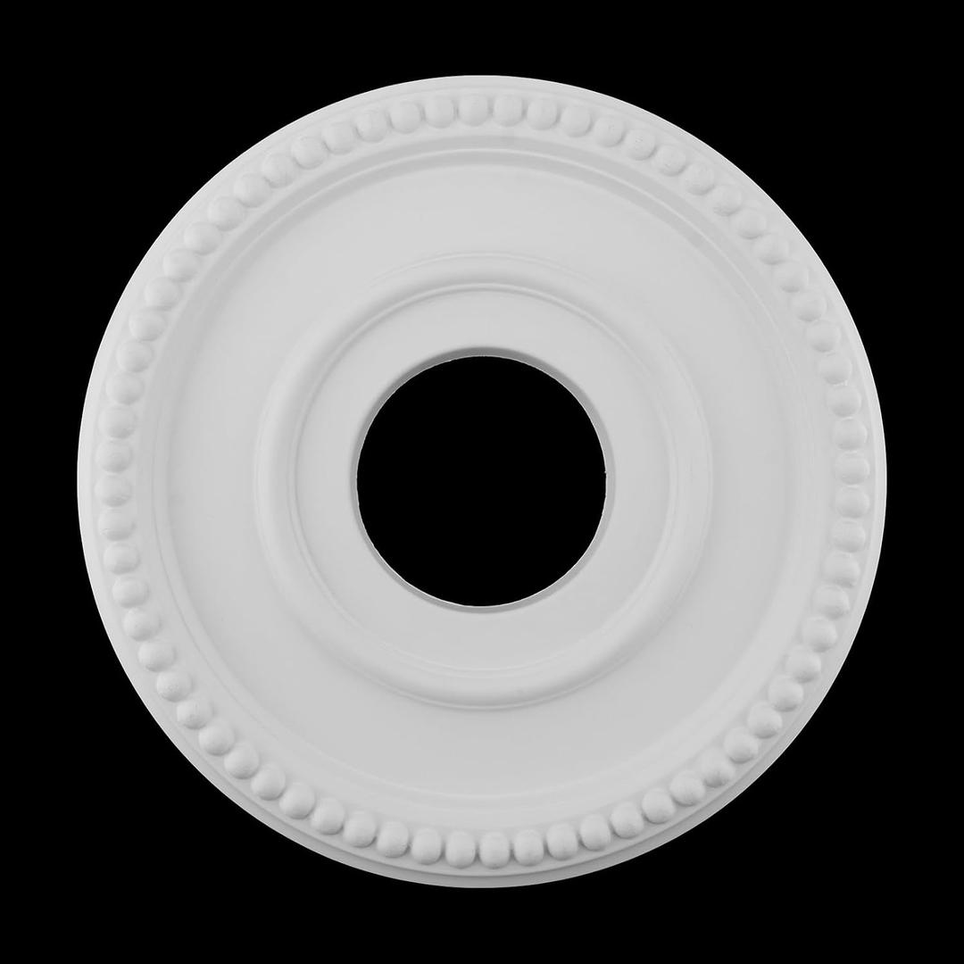RTNLIT Ceiling Medallion 12.5 Inch Decorative Ceiling Medallions for Light Fixtures & Ceiling Fans, Black Ceiling Fan Medallion with 3.93" Center Hole, 1.33" Profile