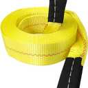 KJE Tow Strap with Reinforced Loops 2in x 30ft Vehicle Recovery Rope 10,000 lbs Pound Capacity Recovery Strap yellow2