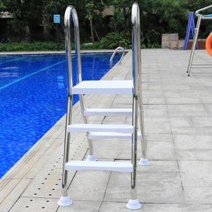 33/43/52/62 Inch High Above Ground Swimming Pool Ladder,Stainless Steel Safety Heavy Duty Ladder,2/3/4/5 Steps Ladder with Non-Slip Platform Steps,Max Load Capacity 500 Lb