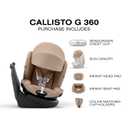 Callisto G 360 Rotating All-in-One Convertible Car Seat - Almond Beige