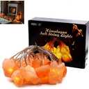 MINGRI Himalayan Salt lamp Salt Rock Night Light USB Fairy Hanging String Lights for Bedroom,Crystal Stones Natural Pink Salt Lamp for Meditation,Yoga,Office, Bedside,Desk,Computer, Baby,Child