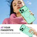 Fiyart Designed for iPhone 16 Pro Max Case, Cute Wave Frame Curly Shape Love Hearts Plating for Women Girls Camera Protection Compatible with MagSafe Magnetic Shockproof Bumper 6.9"-Green