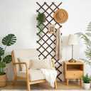 Expandable Wooden Lattice Panels Outdoor Garden Fence Trellis for Climbing Plants Roses Vines Cucumbers Weather Resistant Decorative Wood Privacy Fence (1, 38''x 89'')