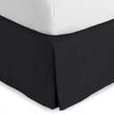 Bare Home Twin XL Bed Skirt - 15-Inch Tailored Drop Easy Fit - Bed Skirt for Twin Extra Long Beds - Center & Corner Pleats (Twin XL, Black)