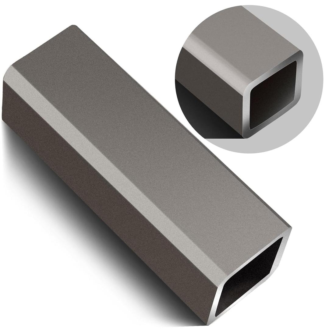 Zonon Square Hot Rolled Steel Tube, 2" x 2", 1/4" Wall Thickness, 6" Length Steel Square Tubing for Industrial Accessories