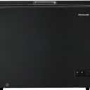 FRIGIDAIRE EFRF7003-BLACK Chest Deep Freezer, 7 Cu. Ft, Black Adjustable Thermostat-Removable Vinyl Coated Wire Basket-Easy Defrost Drain