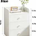 White NightStand Modern Small Home Side Tables Bedside Table with Drawers Bedroom Storage Cabinet Rental Room Living Room(12.6x10.2x18.9inch) Need to Assemble by oneself, 12.6x9x18.9inch