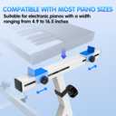 Universal Z-style Heavy-Duty Piano Keyboard Stand - Adjustable and Portable for 61/88 Keys (White)