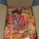 26 Inch Lighted Large Fall Wreaths for Front Door, Autumn Reef with Lights Timer Featuring 90 Orange Silk Maple Leaf Fall Door Wreath for Thanksgiving Harvest Decor, Outdoor Indoor Porch Decorations