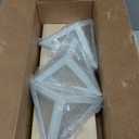 Wallniture Minori Floating Shelves for Wall Storage, Floating Bookshelf Set of 3, Bathroom and Kitchen Organizer Natural Wood Wall Shelves with White Brackets