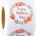 WRAPAHOLIC 2 Inch 500 Total Labels - Happy Mother's Day Gift Stickers - Sweet Floral Design for Mother's Day Gift Wrap