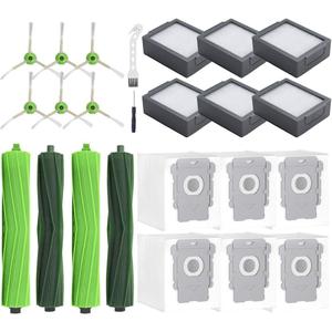 25 Pack Replacement Parts for iRobot Roomba Combo 10 Max,Combo j9+,Combo j7+/Plus Vacuum (Only Combo series), 2 Brushes+3 Mop Pads+6 Filters&Side Brushes&Bags