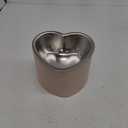 OCM Raised Cat Bowl  8oz Heart Shaped Elevated Bowls, Stainless Steel, Non-Slip, Promotes Digestion, Reduces Vomiting, Indoor Cat & Small Dog Bowls (Pink)