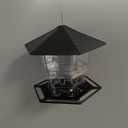 Jealoeur Bird Feeders for Outdoors Hanging Bird Feeder Wild Birds Seed, Black