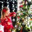 2.36" Christmas Ball Ornaments 36 Pcs Christmas Tree Decorations Set Shatterproof Silver Small Christmas Ornaments Balls with Hanging Loop for Holiday Party Wreath Xmas Tree Decor