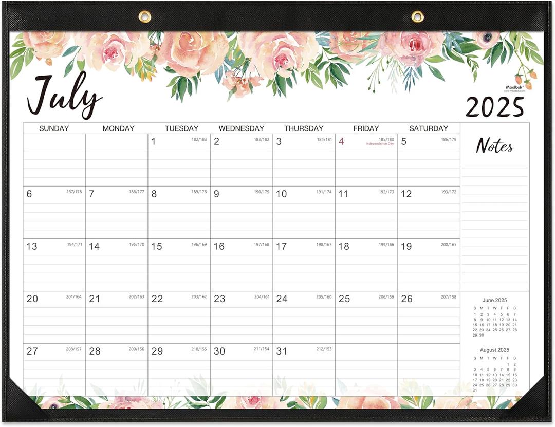 Desk Calendar 2025-2026 - Jul 2025 - Dec 2026, 18 Months Large Monthly Desk Calendar, 22" x 17", Desk Pad, Large Ruled Blocks, to-do List & Notes, Best Desk/Wall Calendar for Planning or Organizing