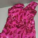 Adrianna Papell Women's Sequin Leaf Sheath Pink Mini Dress, Size 16