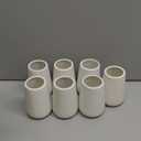 Tioncy 7 Pack White Ceramic Bud Vases Bulk Valentine's Day Decoration 3.9 Inch Boho Small Flower Ceramic Vases for Centerpieces for Dry Flowers Pampas Grass Home Wedding Table Decor(Stylish)