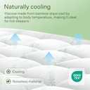 Ultra Soft Queen RV Size Mattress Topper - Viscose Made from Bamboo Pillow Top Mattress Pad for Back Pain Relief - Naturally Cooling for Hot Sleepers, Green