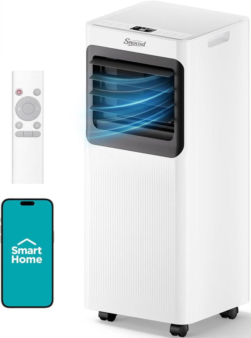 16,000 B T U Portable Air Conditioners for Large Room up to 750 Sq. Ft., 5-in-1 Smart AC with WiFi App, Remote Control, Fast Cooling, Dehumidifier, Fan, Sleep Mode, 24H Timer & Window Kit