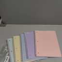 SUNEE Spiral Notebooks, 1-Subject, 5 Pack, College Ruled Paper, 8" x 10-1/2", 70 Sheets per Notebook,3-Hole Punched Paper, Pink,Purple, Blue, Green, Yellow Spiral Lined Notebooks for School,Work