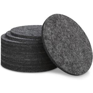 12 Pcs Felt Drink Coasters, 4 Inch Round Absorbent Felt Coasters for Drinks, Thickened Absorbent Coaster for Home Decor Coffee Tabletop Protection, Grey 