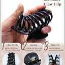 Mesovor 4 Pack Silicone Flexible Hair Claw Clips, 4.33" Large Claw Clip