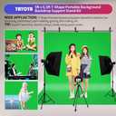 Green Screen Backdrop Kit, 5 x 6.5 ft Portable Chromakey Green Screen with T-Shaped Stand & Carrying Bag & 5 Clamps, Greenscreen Background for Streaming, Gaming, Zoom