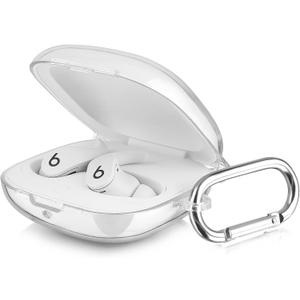 Filoto Compabitle with Beats Fit Pro Case Cover, Hard Case for Apple Beats Fit Pro 2021 Shockproof Protective Earbuds Case with Keychain Accessories for Men Women (Clear)