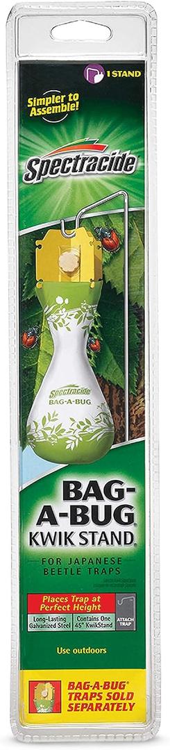 Spectracide Bag-A-Bug Kwik Stand, Japanese Beetle Trap Hanger Use Outdoors with Bag-A-Bug Japanese Beetle Trap, Long-Lasting Galvanized Steel, Moveable & Easy To Assemble