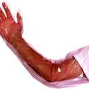 50 Pcs Insemination Long Gloves Disposable Plastic Film Gloves, Veterinary Insemination Rectal Long Gloves 35 inch Long for Livestock Gastrointestinal Examination