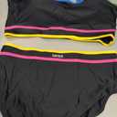 karrack Womens High Waisted Bikini Sets Sporty Two Piece Swimsuits Color Block Cheeky High Cut Bathing Suits (XL)