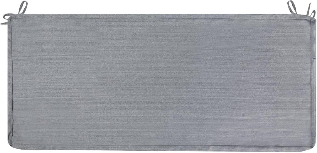 Magpie Fabrics Patio Bench/Swing Cushion Slip Cover 48 x 18 x 3 Inch, Water Resistant UV Protection Outdoor Furniture Loveseat Replacement Cushion Cover with Zipper (Grey Linen)