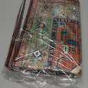 Lahome Boho 2x3 Washable Kitchen Rugs, Throw Non-Slip Backing Small Door Rug for Entryway Low-Profile Inside Door Mats, Oriental Indoor Doormat Carpet for Entrance Bathroom Laundry Living Room, Rust